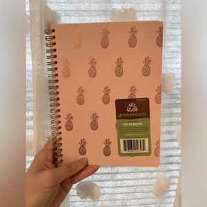 NEW Greenroom Notebook | Pink with Gold Pineapples